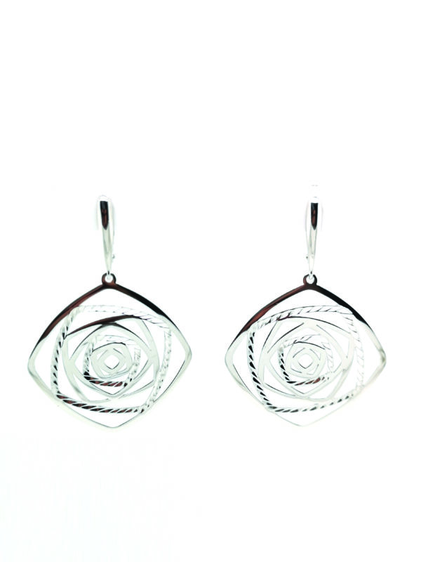 18K White Gold Earring