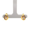 20K Yellow Gold Diamond Two Tone Earstud