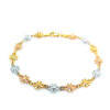 18K White/Yellow/Rose Gold Bracelet