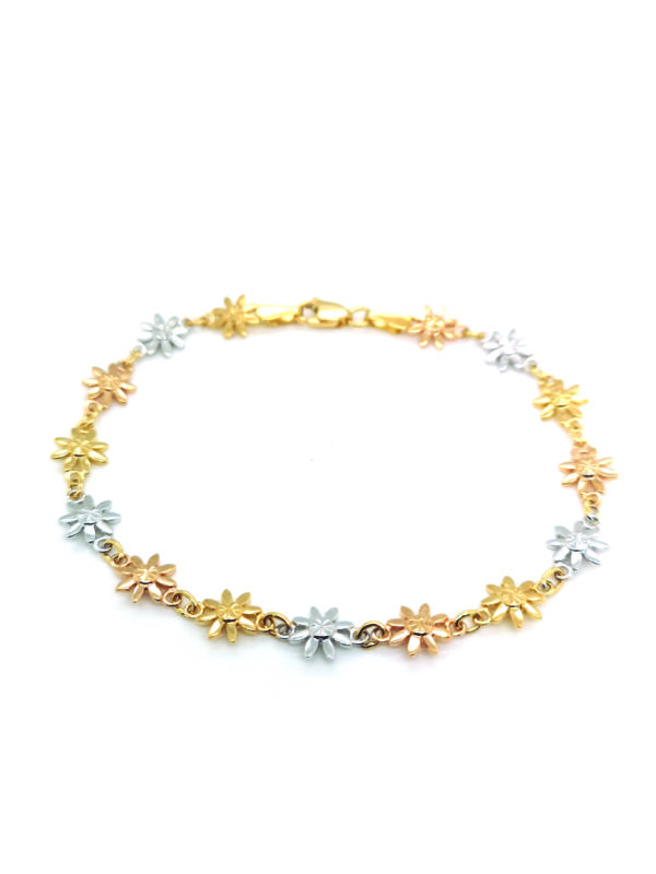 18K White/Yellow/Rose Gold Bracelet