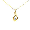 20K Yellow Gold Diamond Pendant