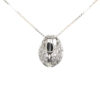 18K White Gold Diamond Pendant