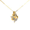 20K Yellow Gold Diamond Pendant