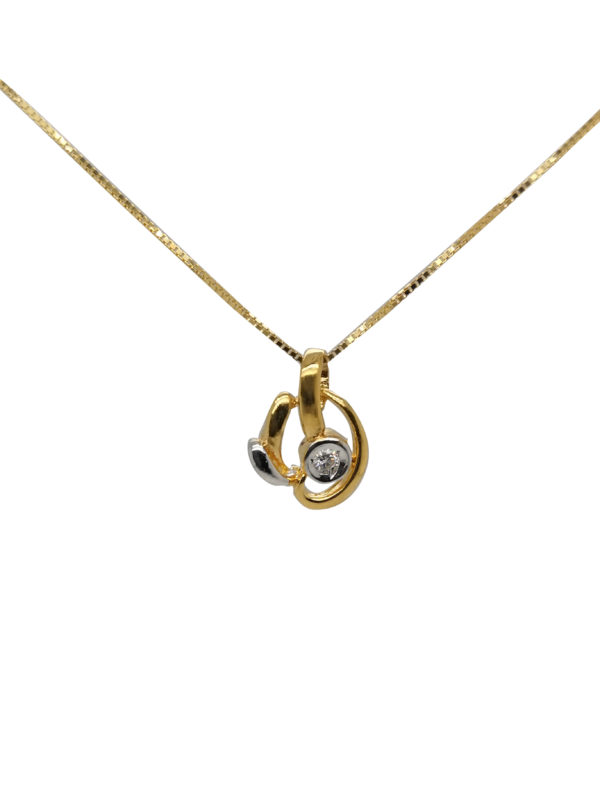 20K Yellow Gold Diamond Pendant