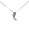 18K White Gold Diamond Peridot Pendant