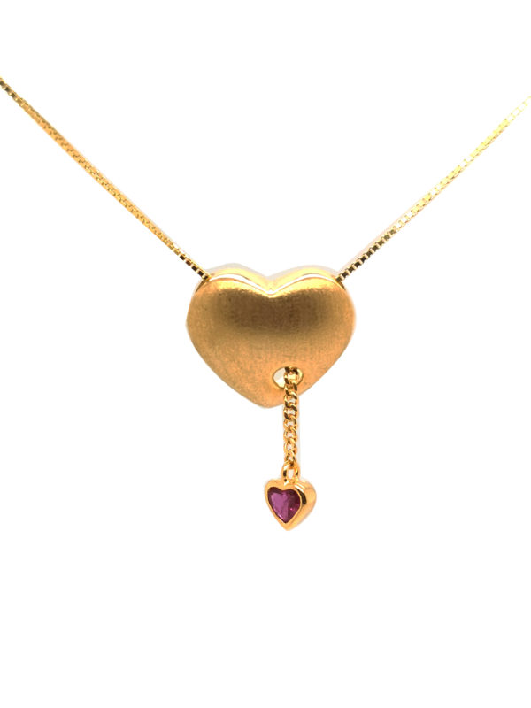 20K Yellow Gold Ruby Pendant