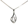 18K White Gold Diamond Pendant