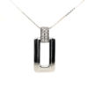 18K White Gold Diamond Pendant