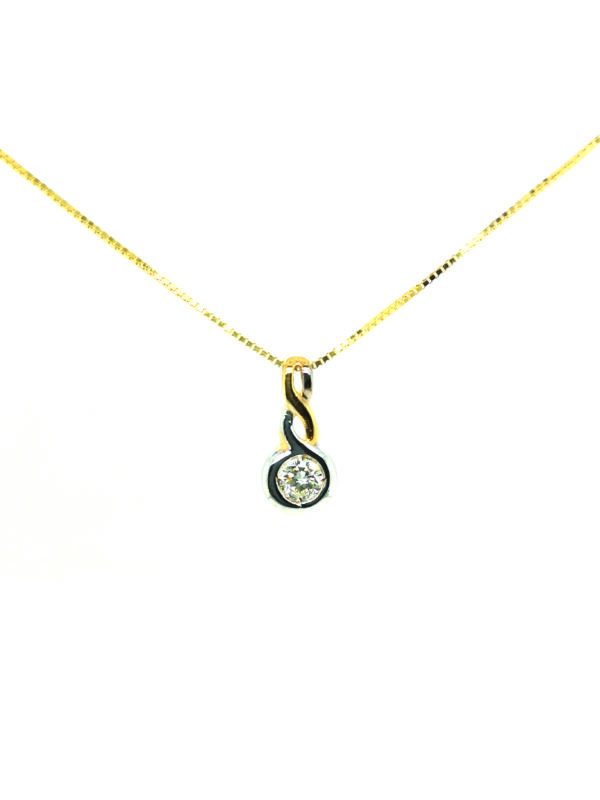 20K Yellow Gold Diamond Pendant