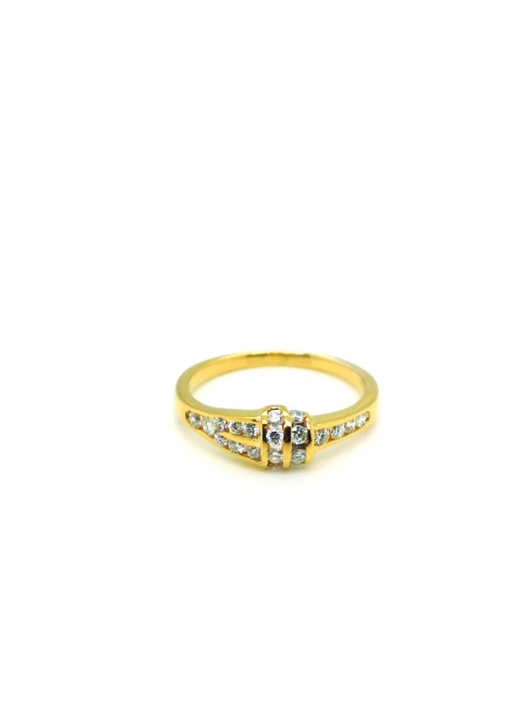 20K Yellow Gold Diamond Ring