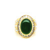 20K Yellow Gold Jade Diamond Ring