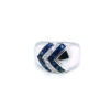 18K White Gold Blue Sapphire Diamond Ring