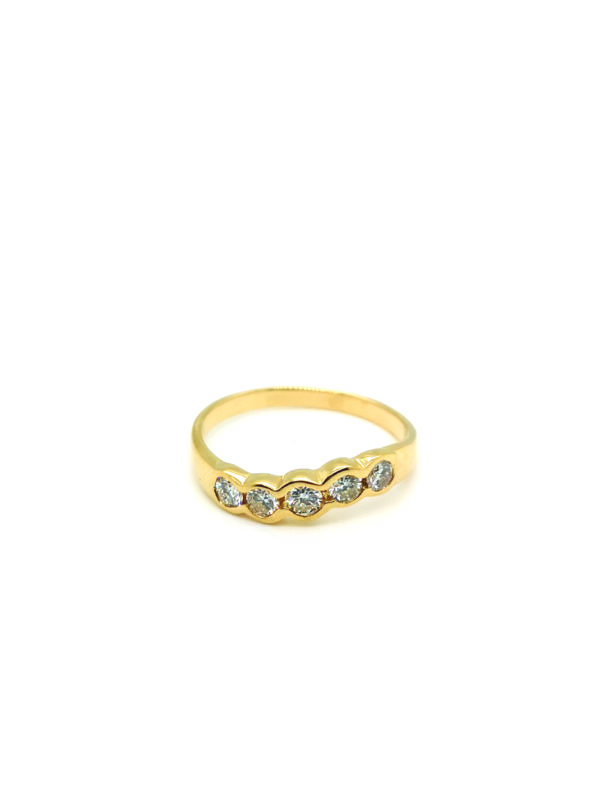 20K Yellow Gold Diamond Ring