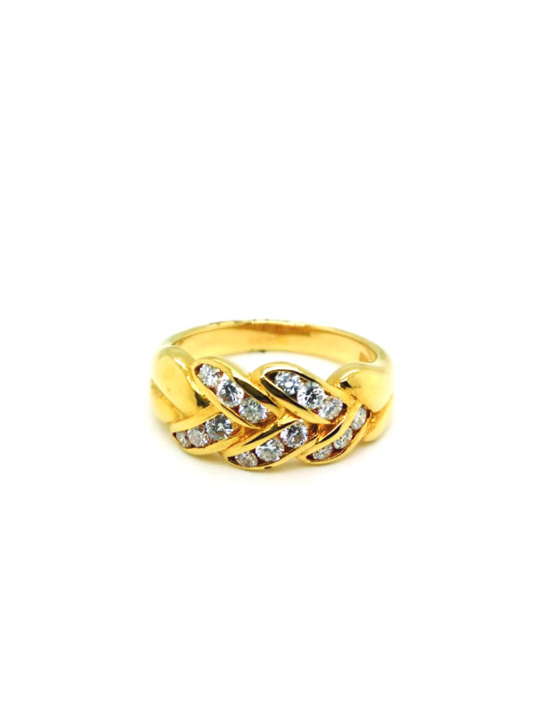 20K Yellow Gold Diamond Ring