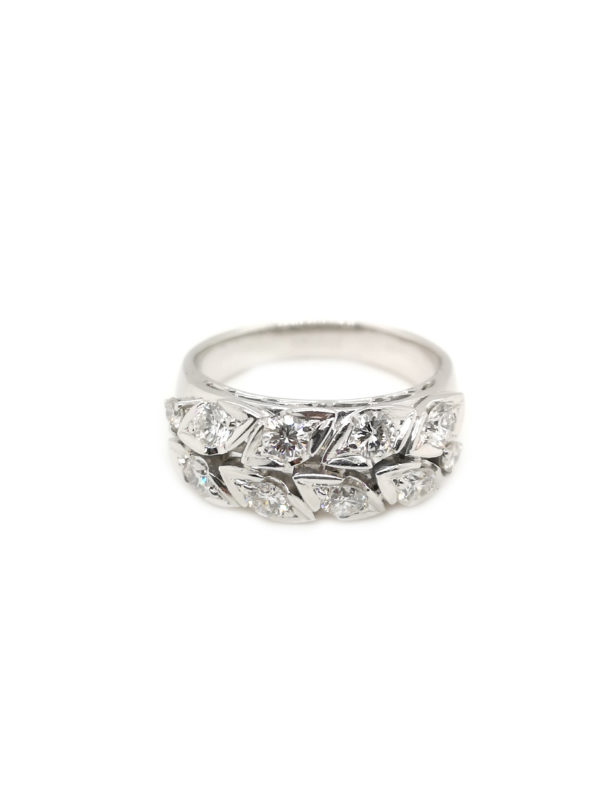 9K White Gold Diamond Ring