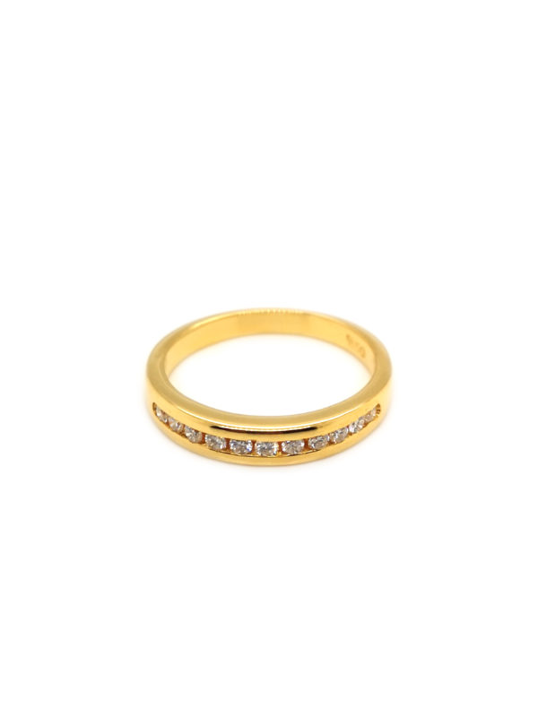 20K Yellow Gold Diamond Ring