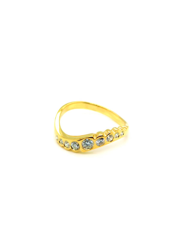 20K Yellow Gold Diamond Ring