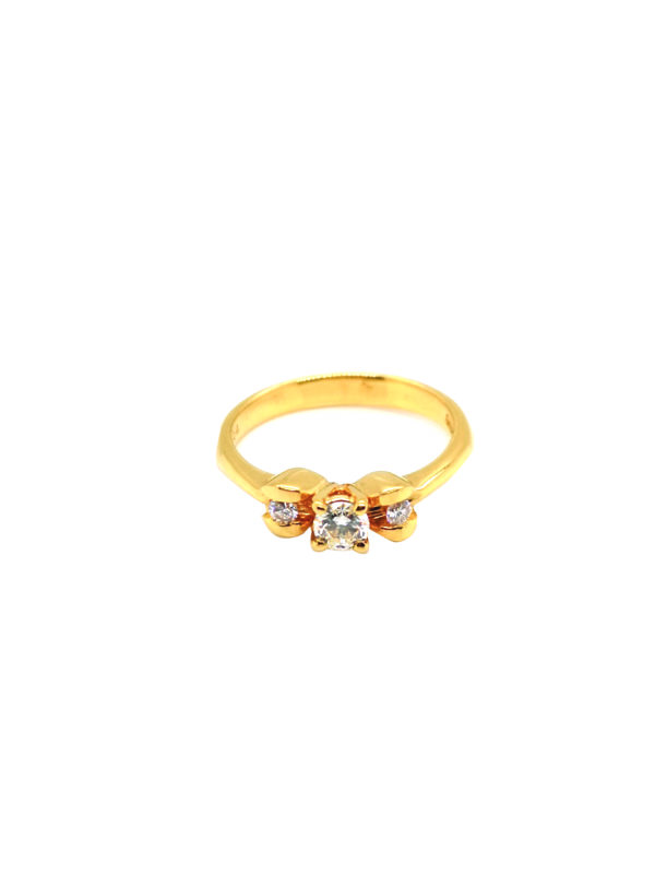 20K Yellow Gold Diamond Ring