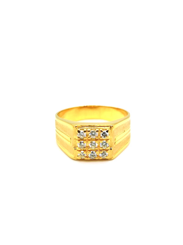 20K Yellow Gold Diamond Ring