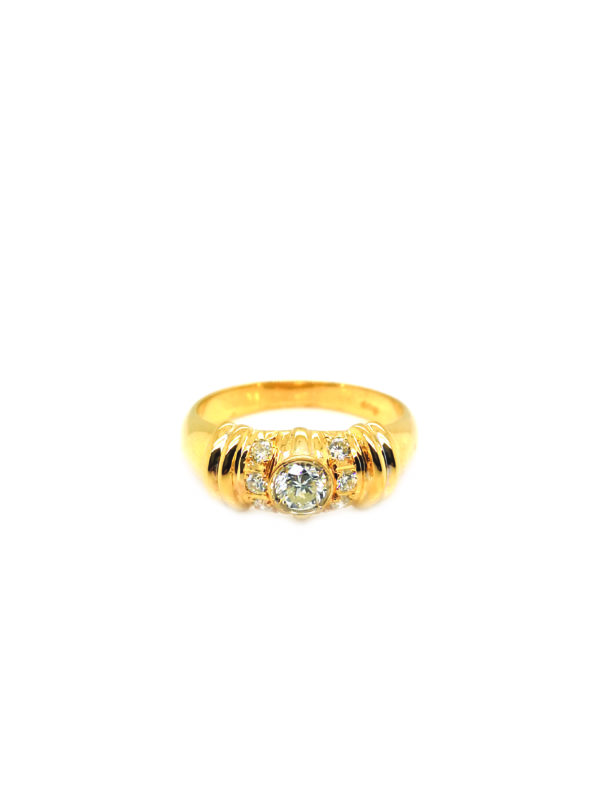 20K Yellow Gold Diamond Ring