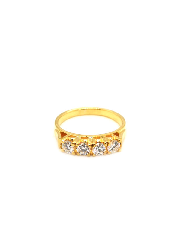 20K Yellow Gold Diamond Ring