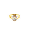 20K Yellow Gold Diamond Ring