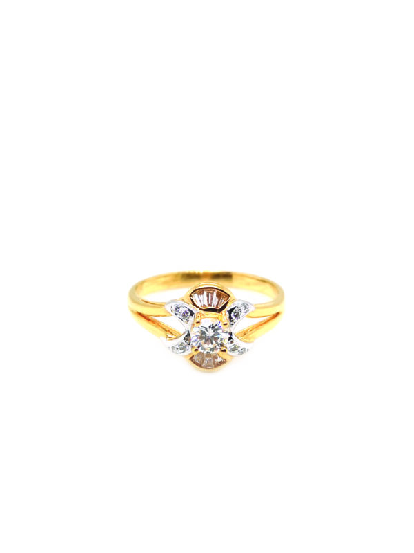 20K Yellow Gold Diamond Ring