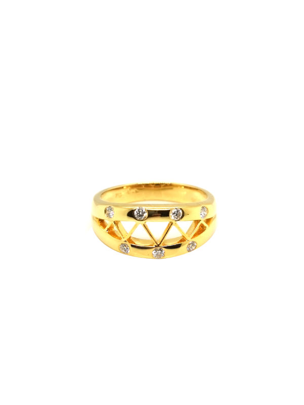 18K Yellow Gold Diamond Ring