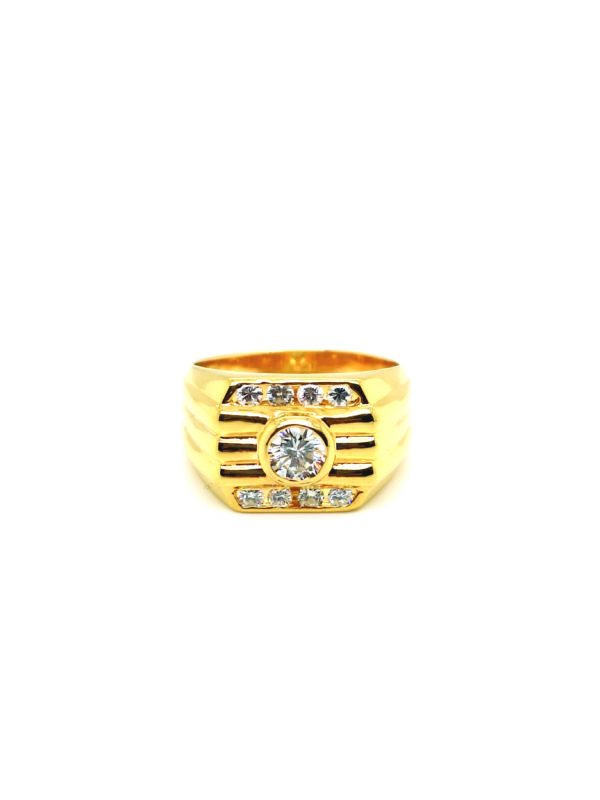 18K Yellow Gold Diamond Ring