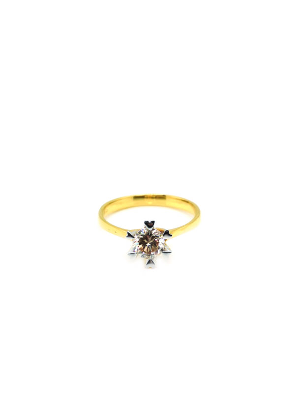 18K Yellow Gold Diamond Ring