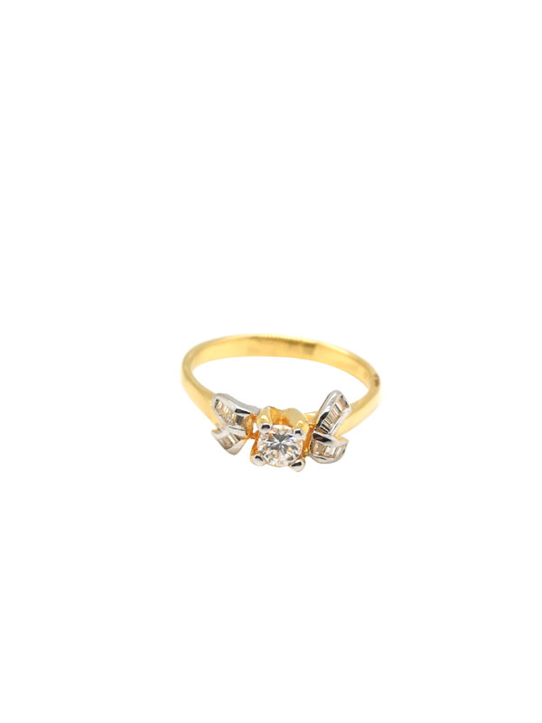 20K Yellow Gold Diamond Ring