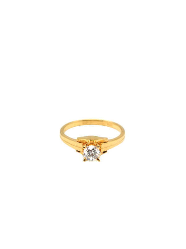 20K Yellow Gold Diamond Ring