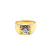 20K Yellow Gold Diamond Ring