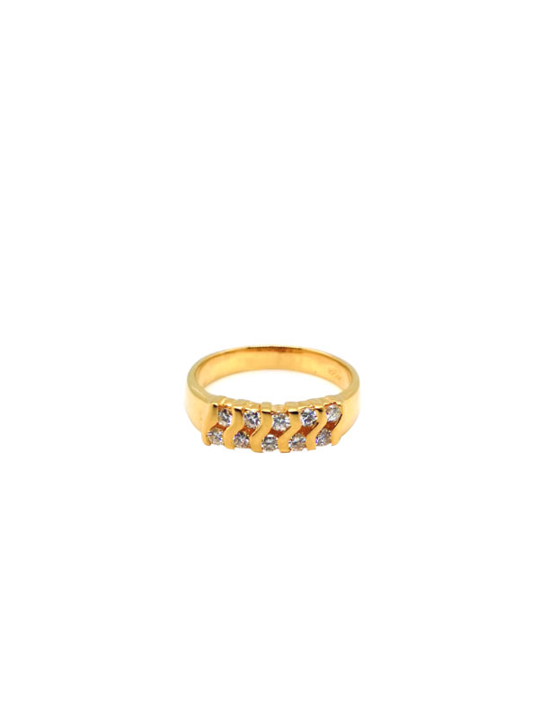 20K Yellow Gold Diamond Ring