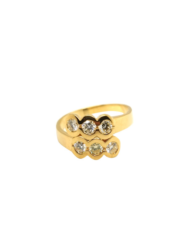 20K Yellow Gold Diamond Ring