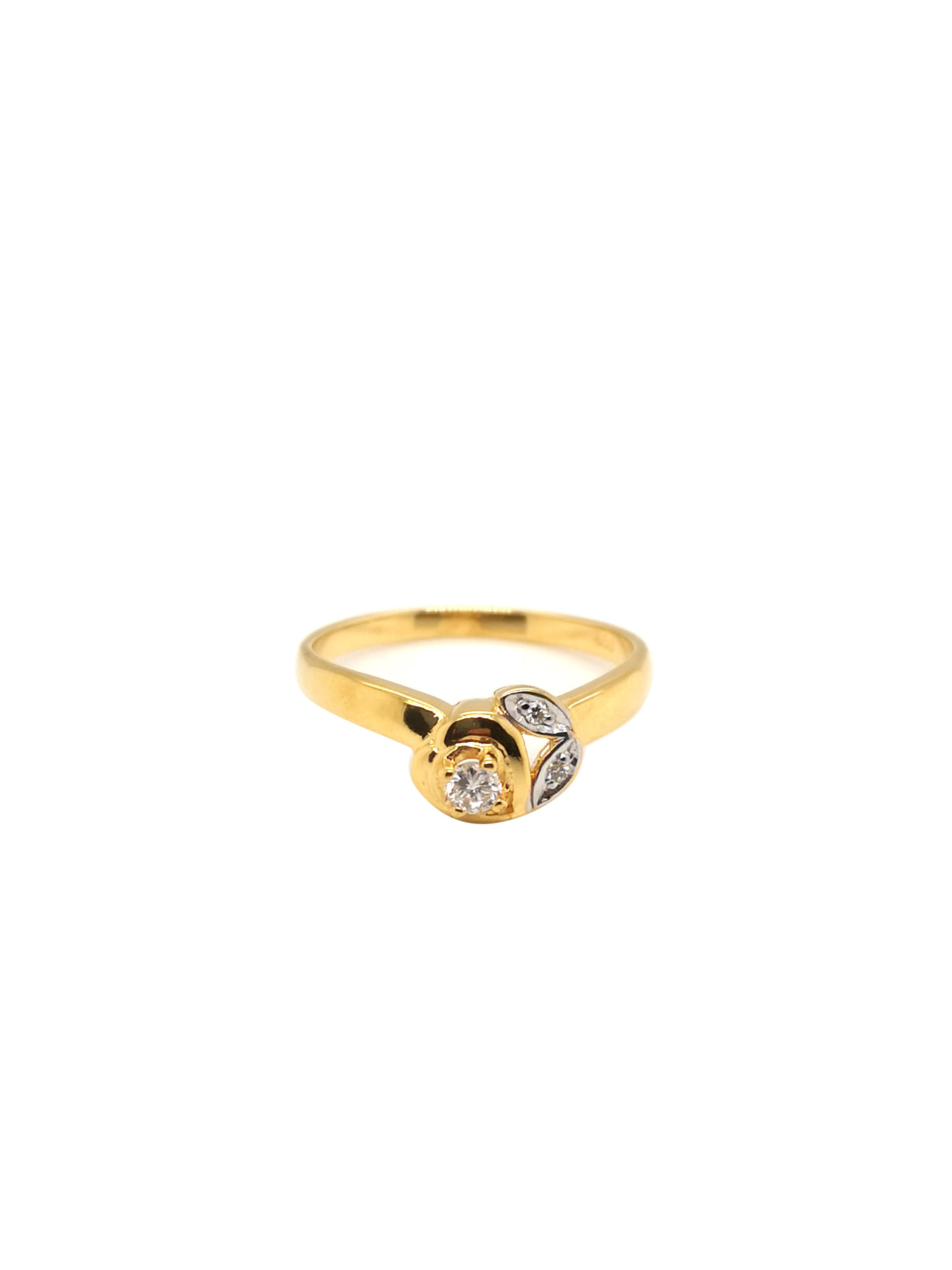 20K Yellow Gold Diamond Ring - ValueMax Jewellery