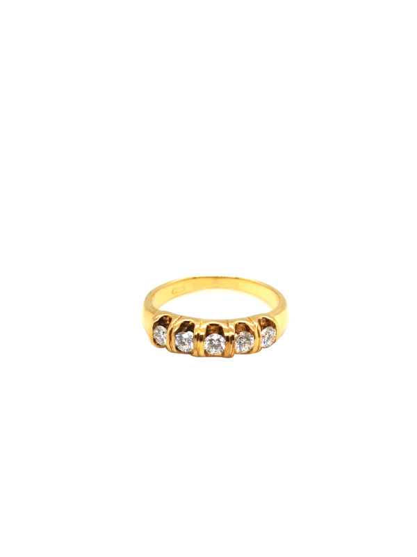 20K Yellow Gold Diamond Ring