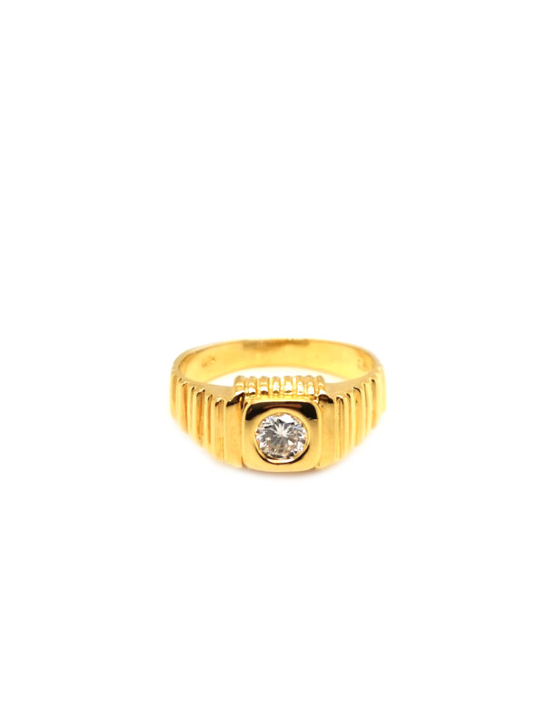 20K Yellow Gold Diamond Ring