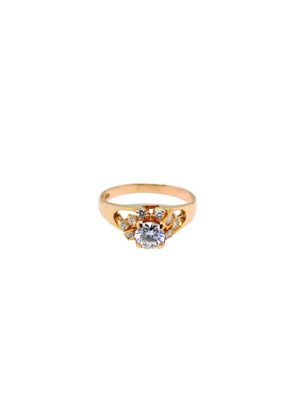 20K Yellow Gold Diamond Ring