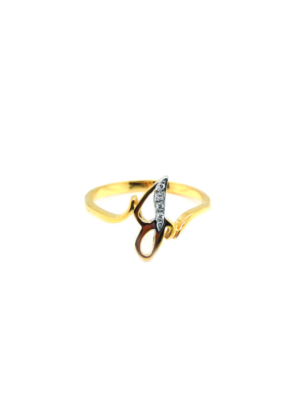 20K Yellow Gold Diamond Ring