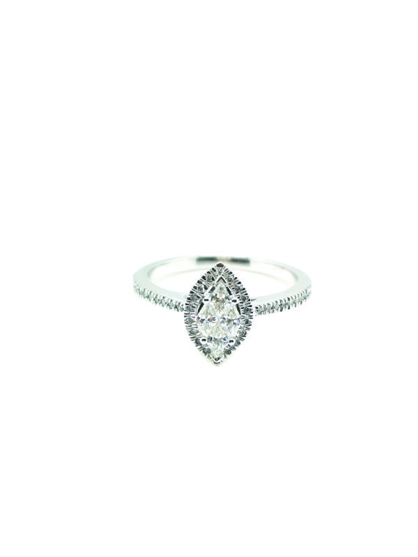 14K White Gold Diamond Ring