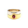 18K Yellow/White Gold Ruby Ring