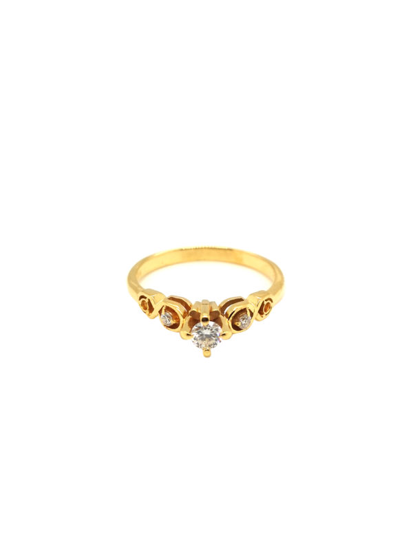 14K Yellow Gold Diamond Ring