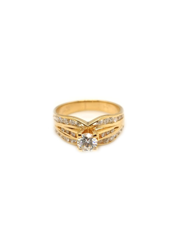 18K Yellow Gold Diamond Ring