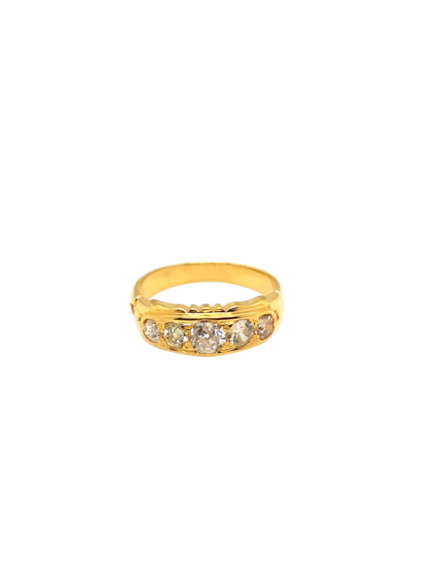 20K Yellow Gold Diamond Ring