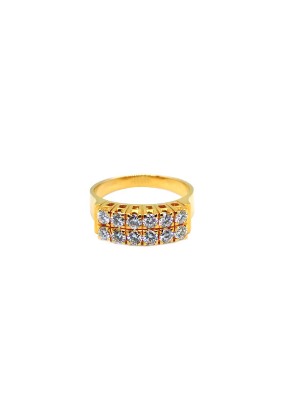 20K Yellow Gold Diamond Ring