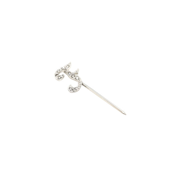 18K White Gold Diamond Brooch