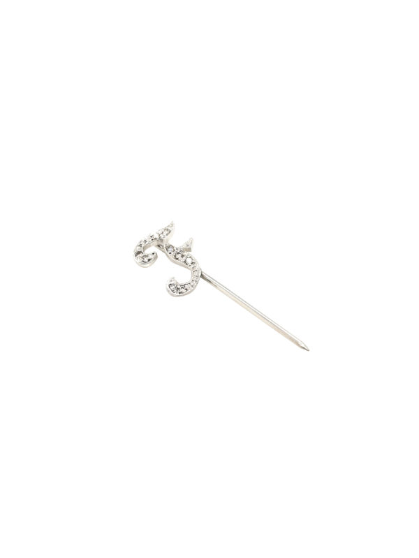 18K White Gold Diamond Brooch