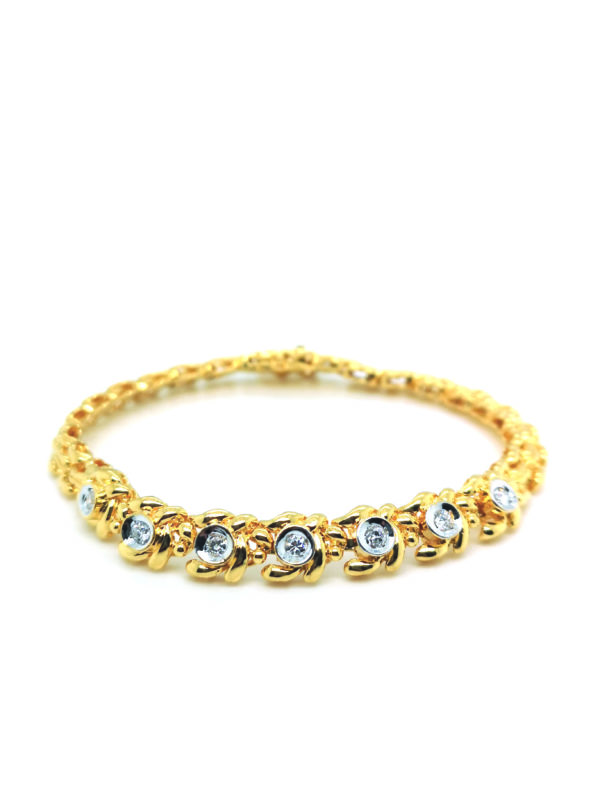 20K Yellow Gold Diamond Bracelet