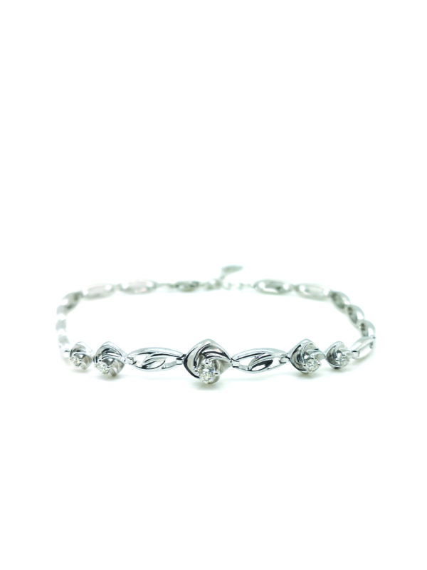 14K White Gold Diamond Bracelet